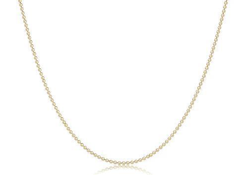 17'' Choker Classic Beaded Chain - Gold