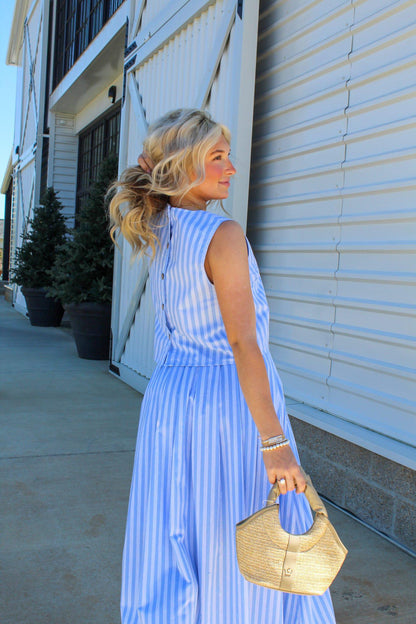 Sail Away Striped Blue Top