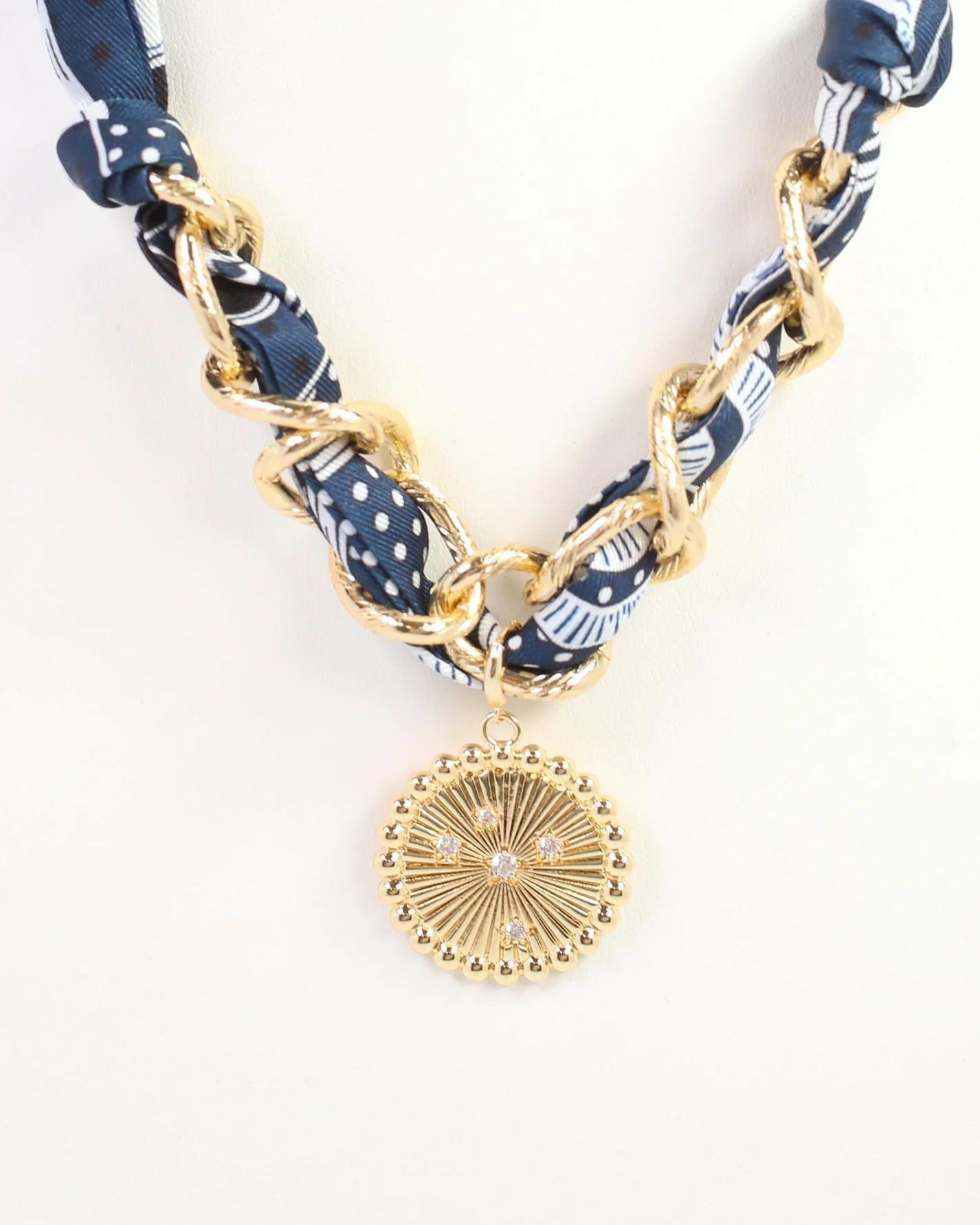 Sarah Scarf Charm Necklace