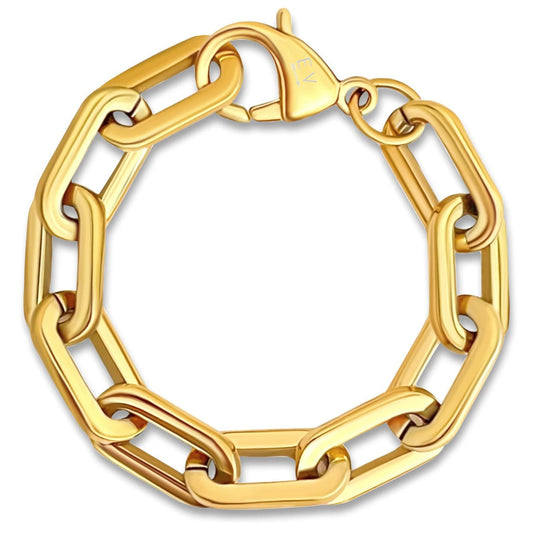 Gage Oversized Link Bracelet- Gold