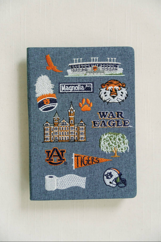 Embroidered Auburn University Hardcover Notebook