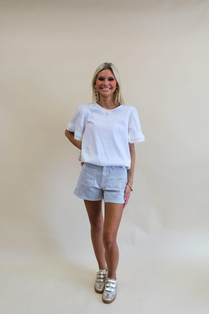 Stripe Patch Pocket Short