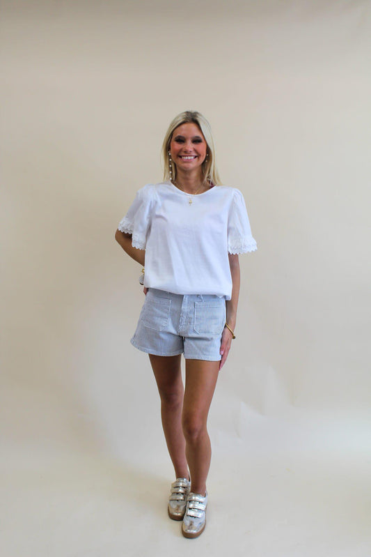 Stripe Patch Pocket Short