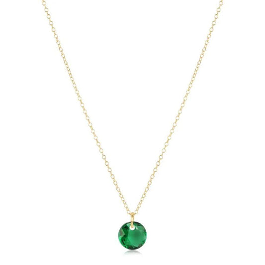 16" Necklace Gold- Reflection Small Charm 05