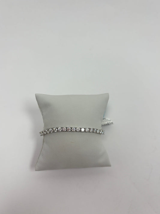 Sterling Silver Moissanite Tennis Chain Bracelet