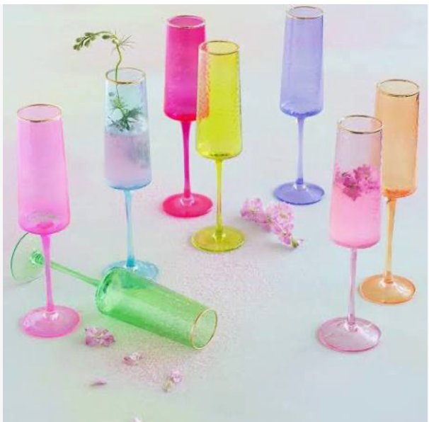 Rainbow Champagne Flute