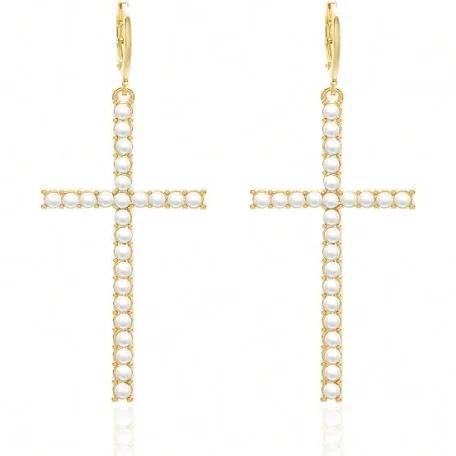 XL Pearl Cross Charms