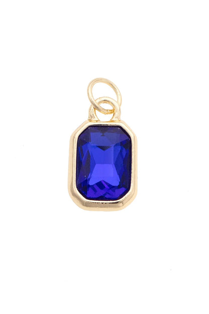 Emerald Cut Rhinestone Charms