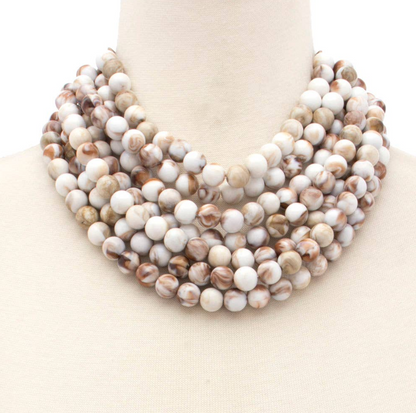 Chunky Beaded Layered Necklace