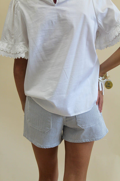 Stripe Patch Pocket Short