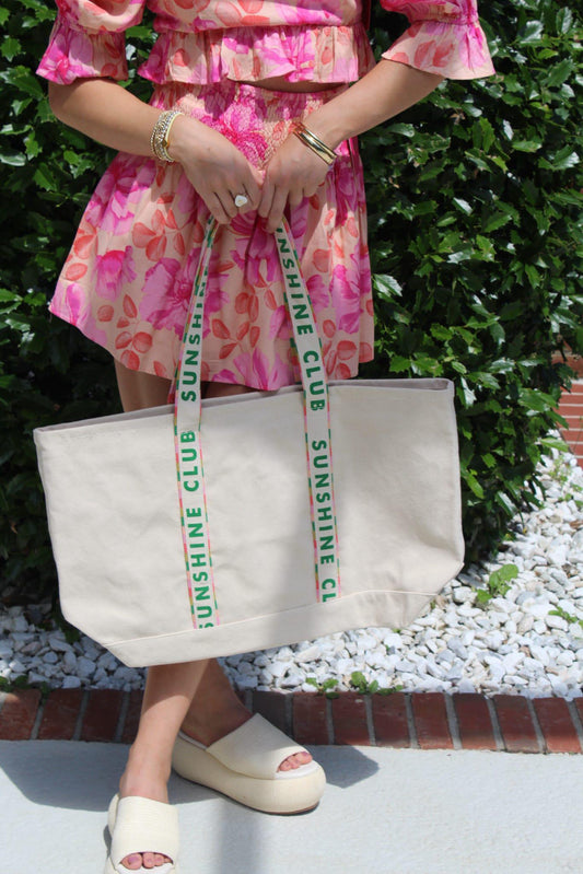 Sunshine Club Canvas Tote