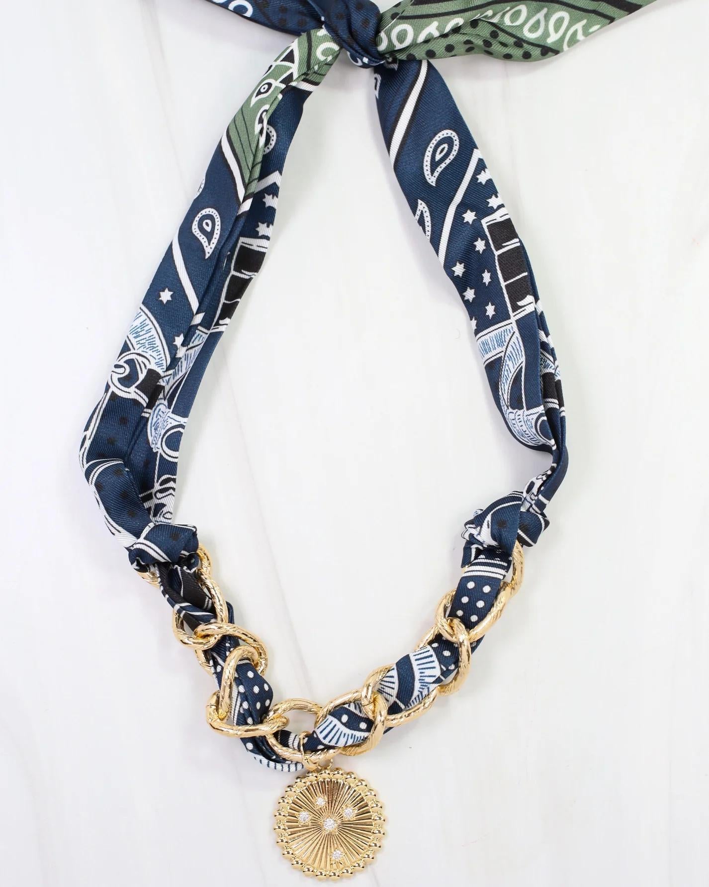 Sarah Scarf Charm Necklace