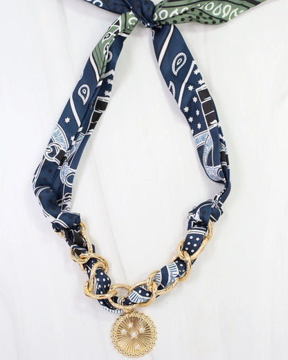 Sarah Scarf Charm Necklace