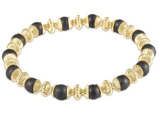 enewton Extends - Loyalty Gold 6mm Bead Bracelet - Hematite