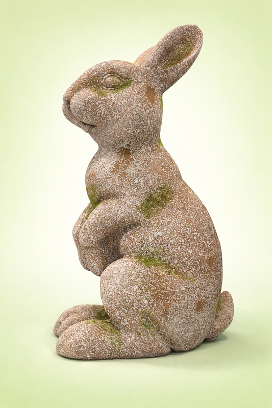 Faux Concrete Rabbit - Head Forward