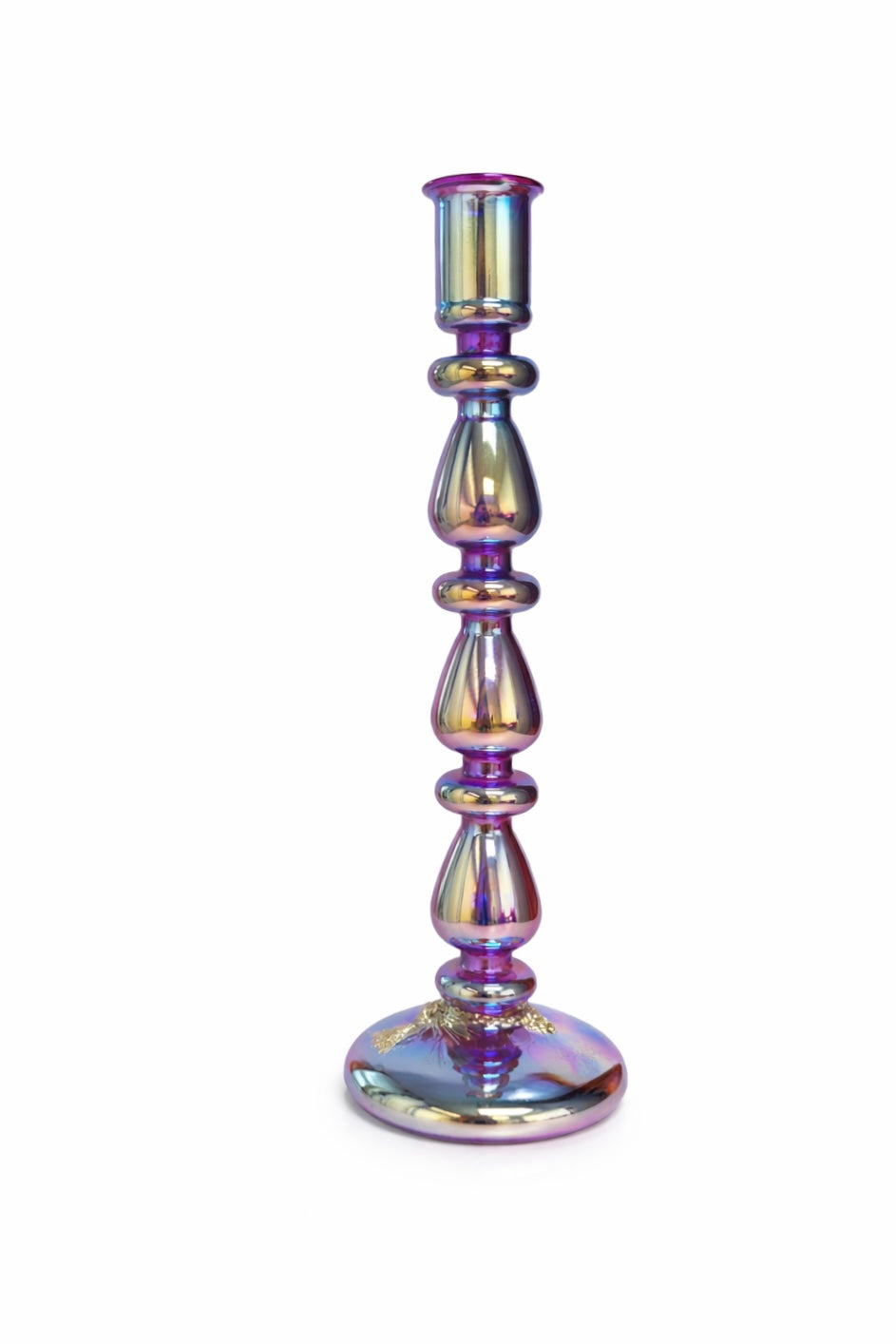 Opalescence Essence Taper Candle Holder, Glass, 8.5'' & 11''