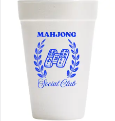 Mahjong Social Club Foam Cups