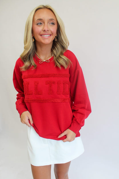 Bama Varsity Stripe Sarah Top