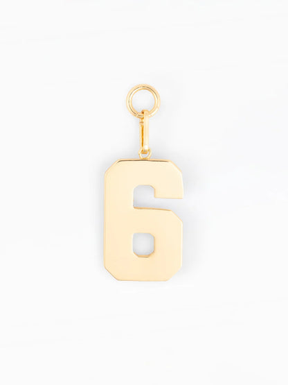 Varsity Number Bag Charm