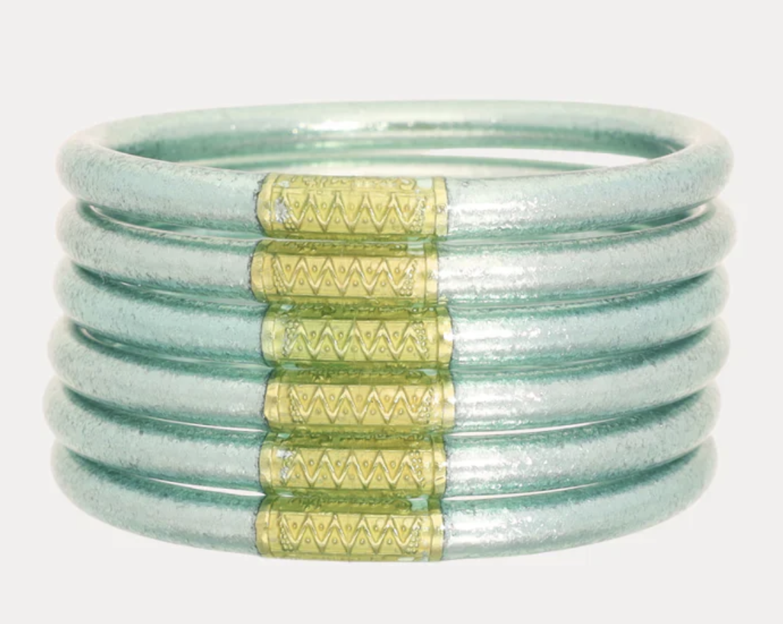 Mint All Weather Bangles (Set of 6)