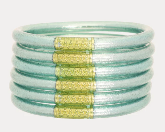 Mint All Weather Bangles (Set of 6)