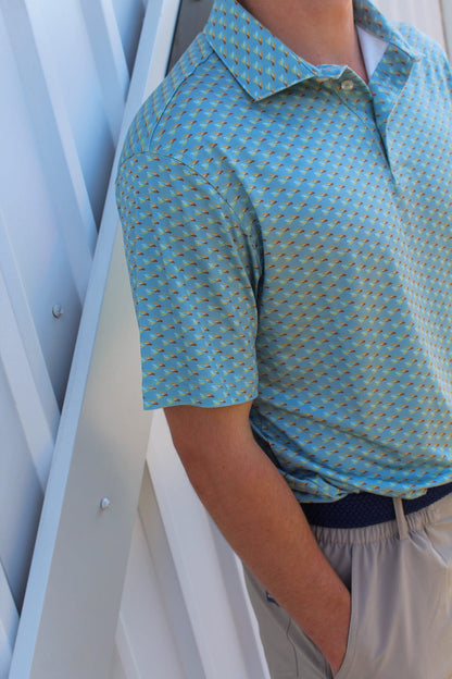 Men's On The Fly Performance Polo Slate/Multi