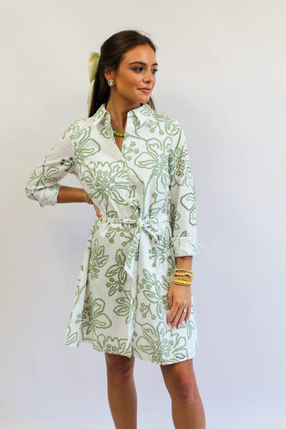 Sarah Dress Lacecap White