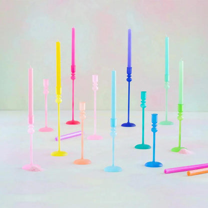 Frosted Taper Candle Holders