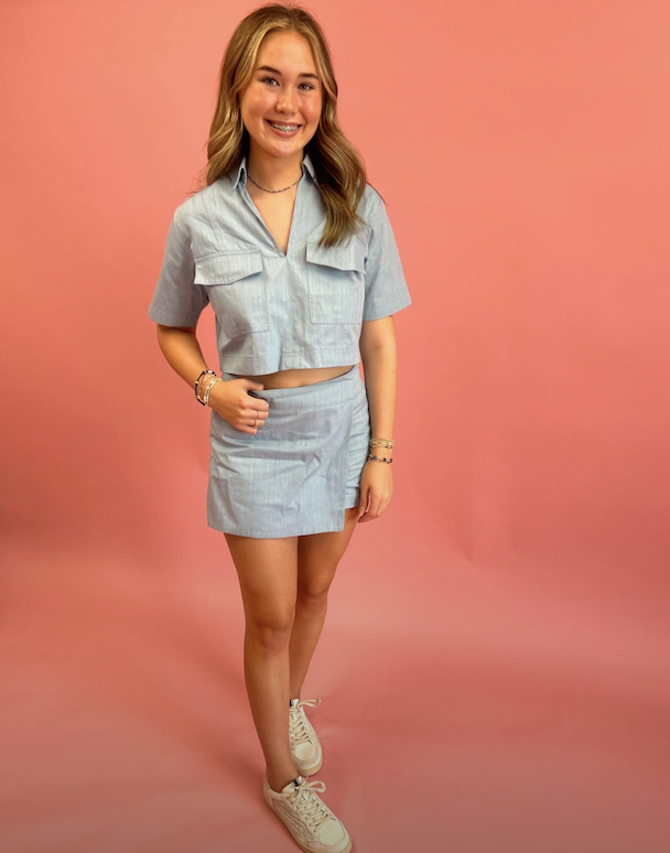 High-Waisted Asymmetric Shorts