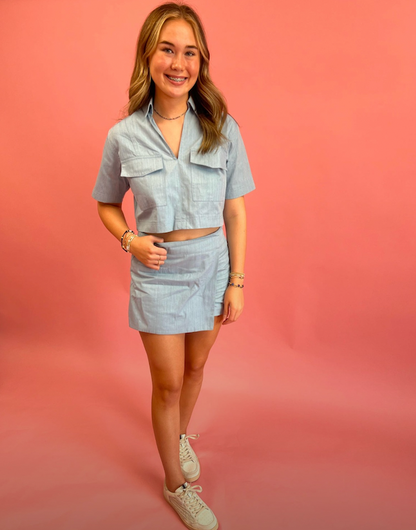 High-Waisted Asymmetric Shorts