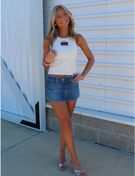Boardwalk Babe Blue Denim Skort