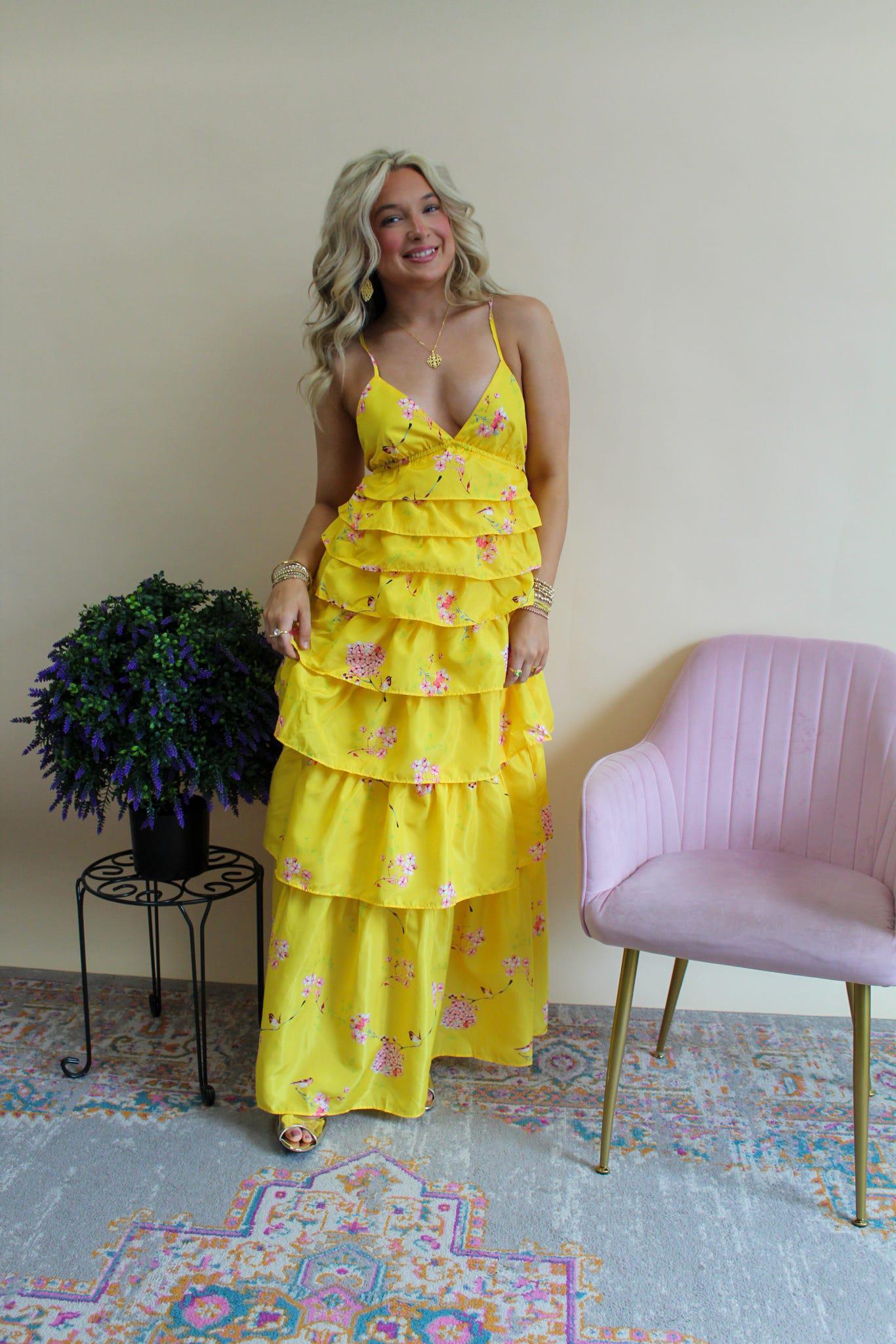 Callie Song Bird Yellow Dress