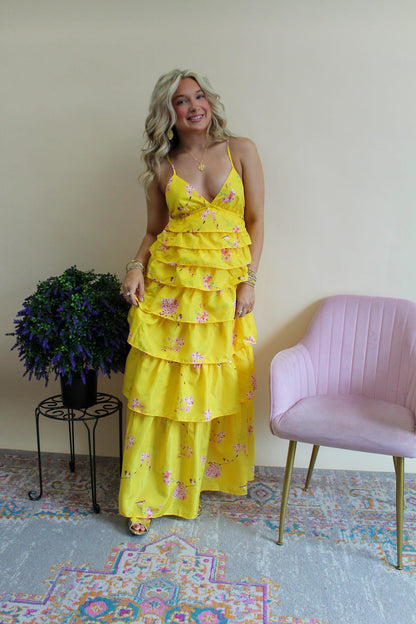 Callie Song Bird Yellow Dress