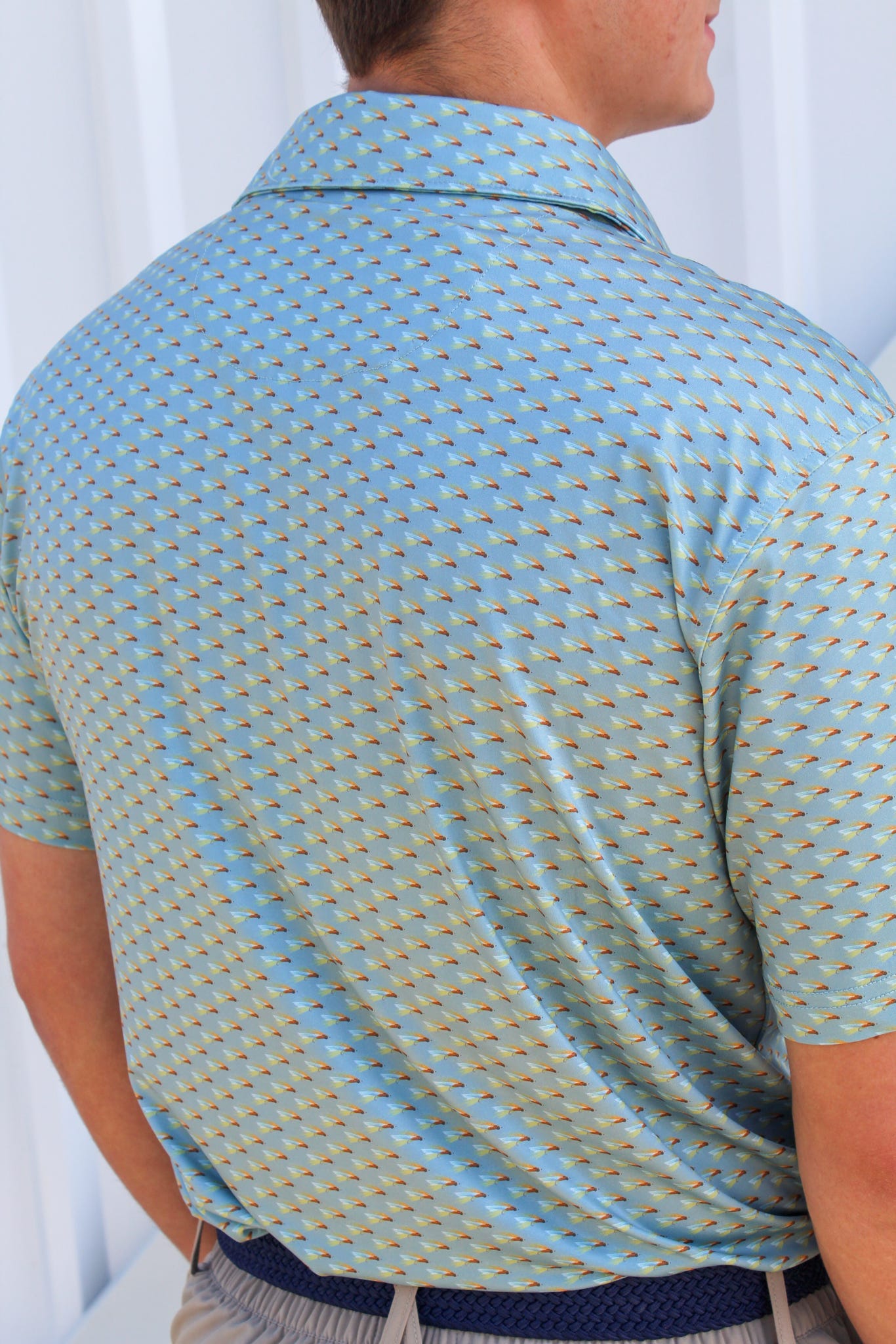 Men's On The Fly Performance Polo Slate/Multi