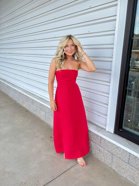 Phillipa Red Dress