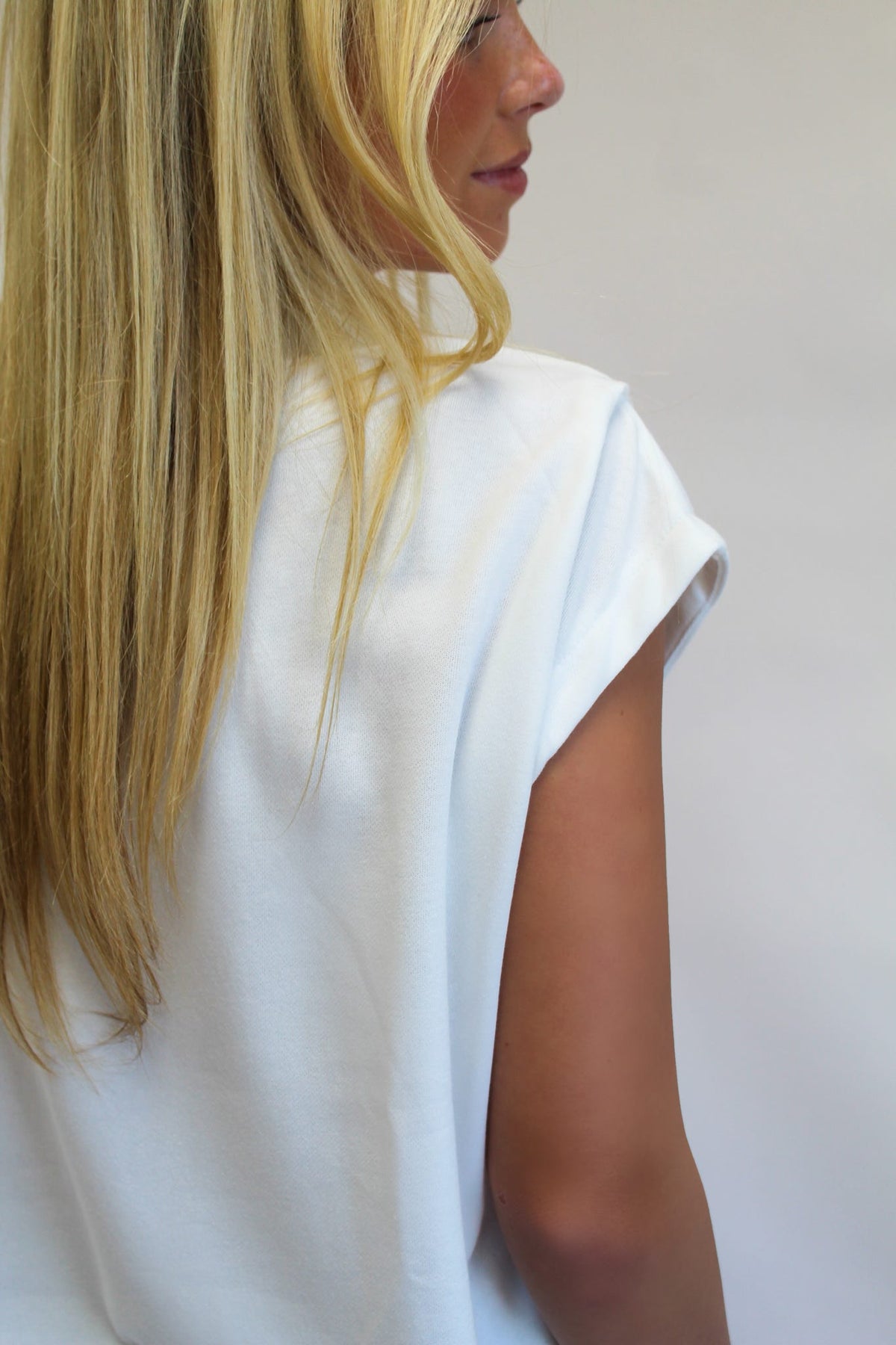Snow White Mock Neck Loose Top