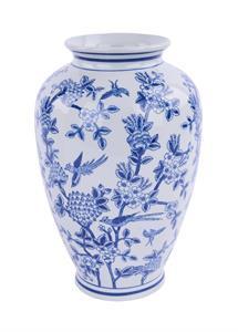 12" H X 7.25" Dia Porcelain Blue Ginger Gar