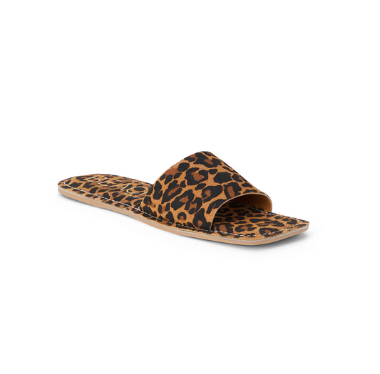 Bali Sandal-Tan Leopard Suede