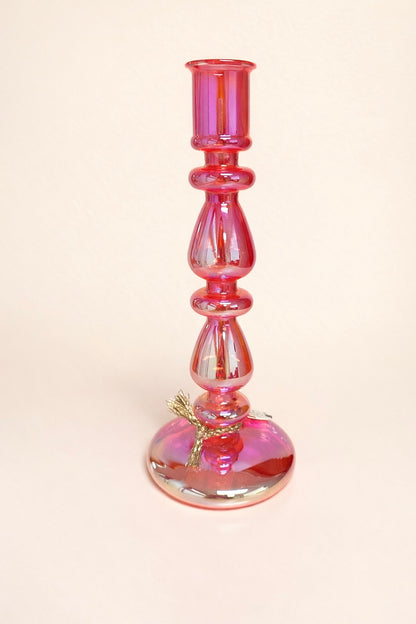 Opalescence Essence Taper Candle Holder, Glass, 8.5'' & 11''