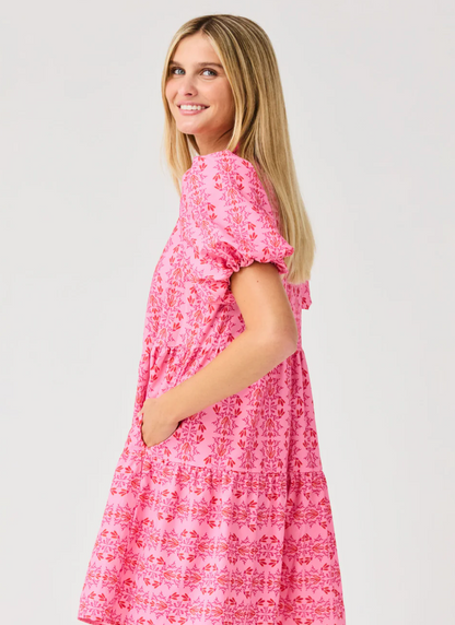 Mini Dress Kinsley Heirloom Vine Pink