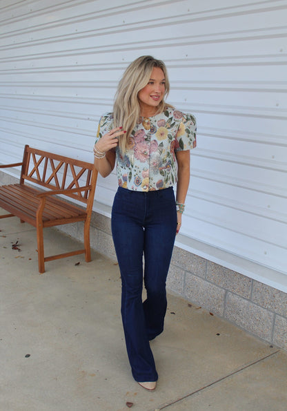 Jacquard Cropped Jacket