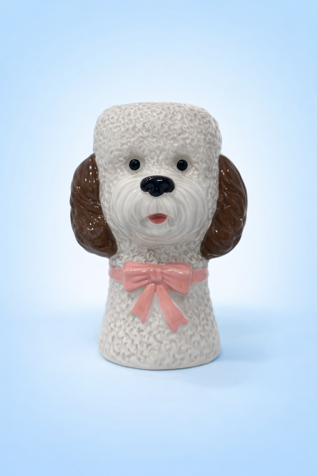 Ceramic Dog Vases With Bows