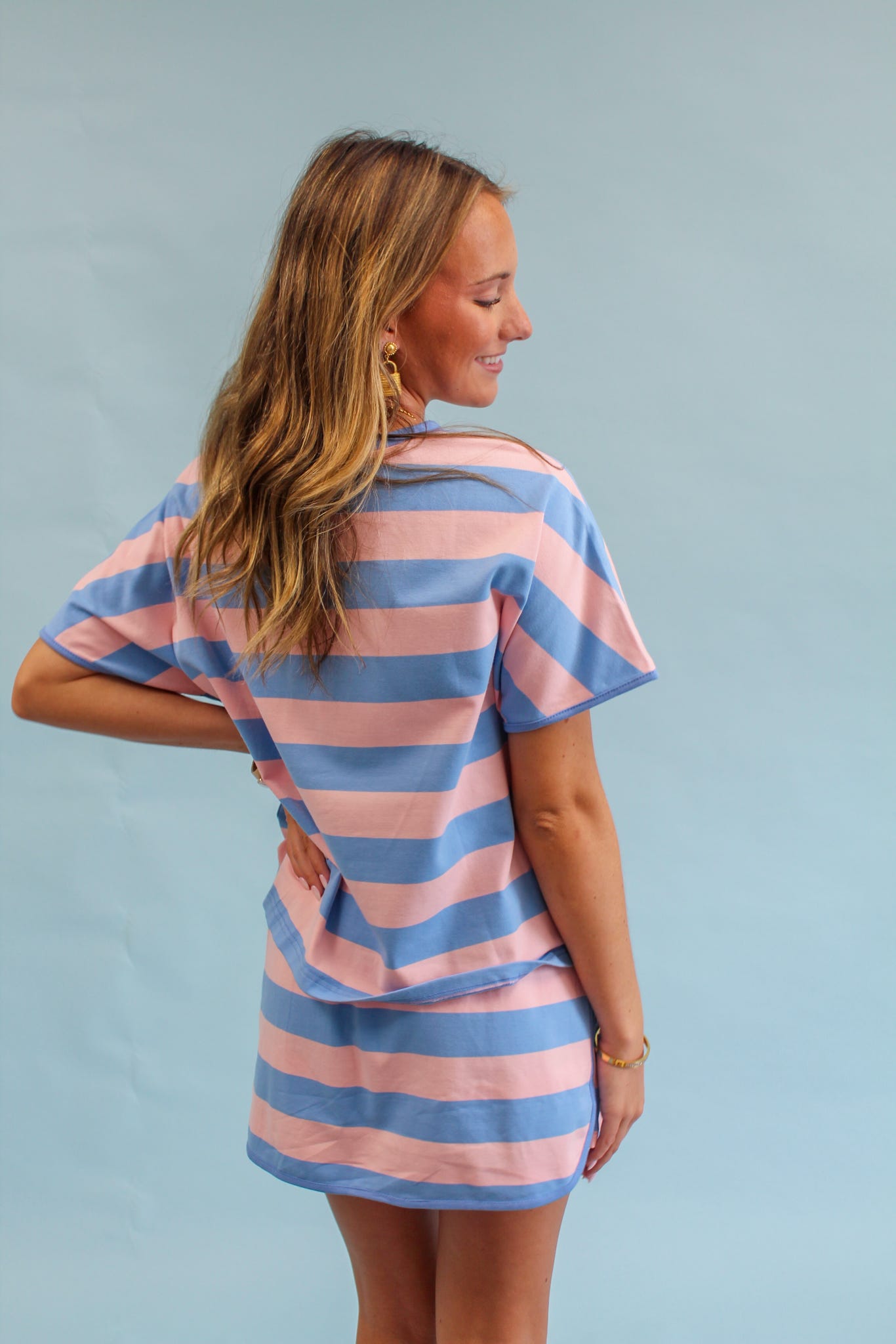 Sunny Skies Stripe Shorts Set