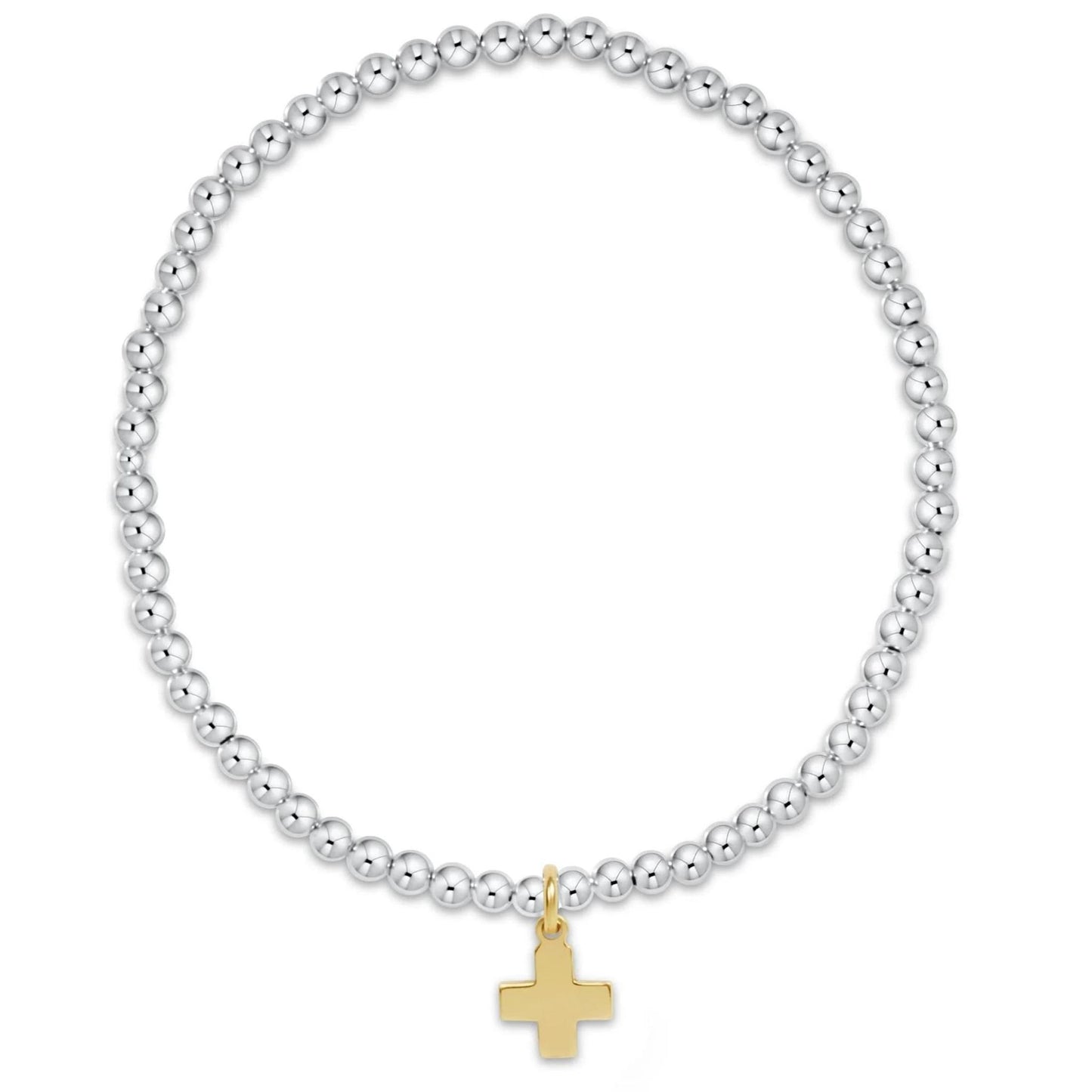 Enewton Extends-Classic Mixed Metals 3mm Signature Cross Gold Charm