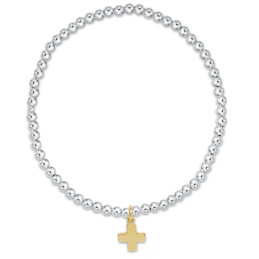 Enewton Extends-Classic Mixed Metals 3mm Signature Cross Gold Charm