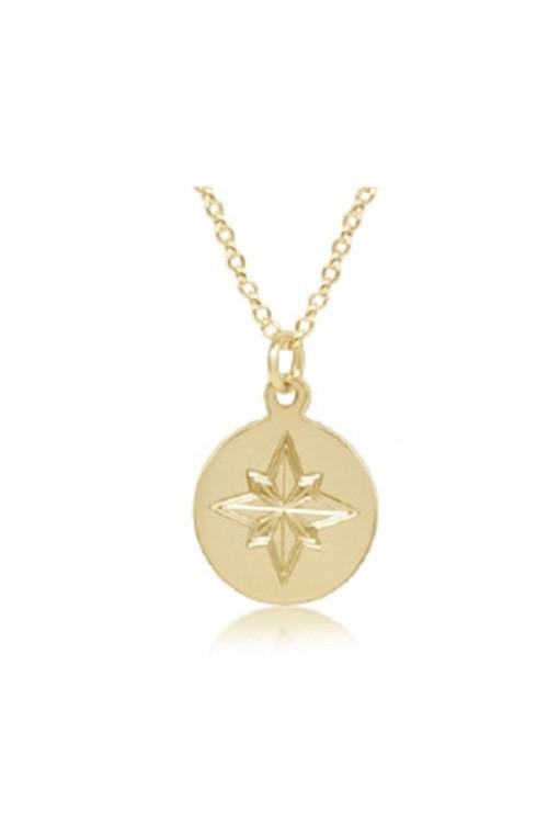 16" Necklace Gold - Direction Gold Disc