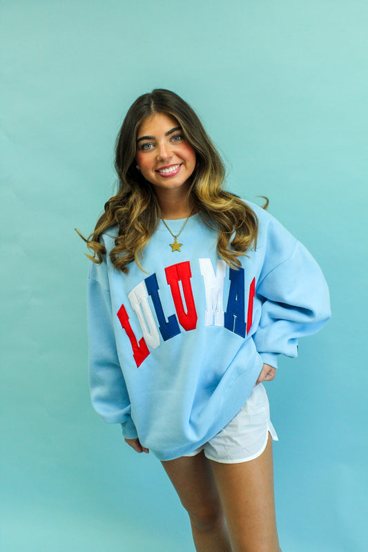 Lulu Mac Red/White/Lulu Stitch Sweatshirt Top