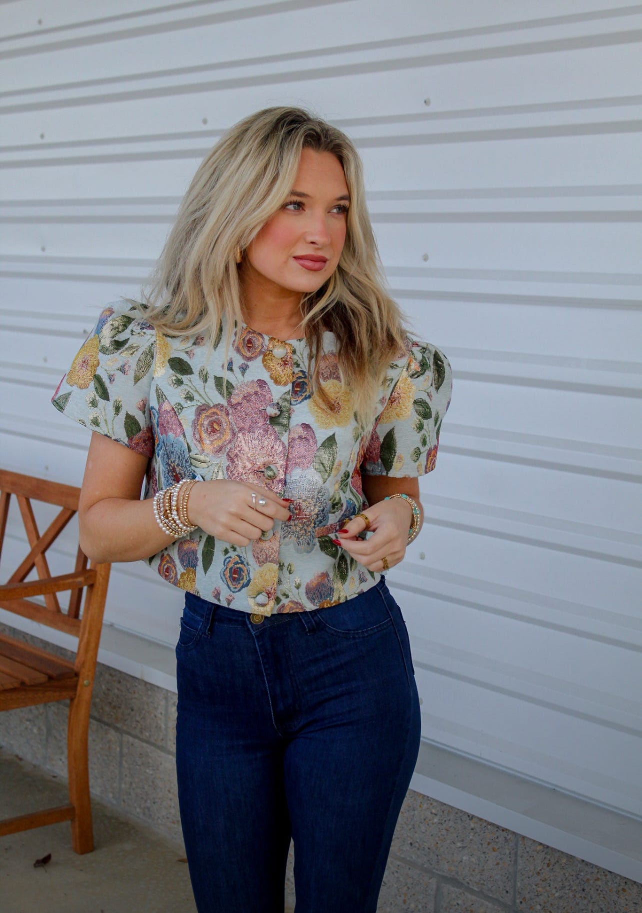 Jacquard Cropped Jacket