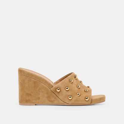 Holta Stud - Light Brown Suede