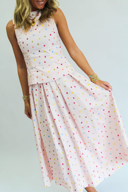 Pink Rainbow Paradise Polka Dot Set